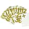 12 Pack: Gold Foil Rounded Number Stickers by Recollections™